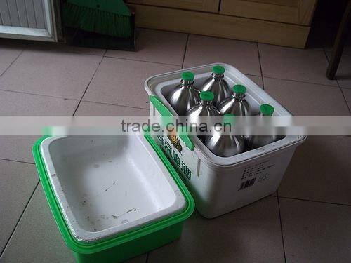 stainless steel beer bottle