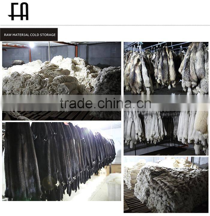 Factory direct wholesale red fox fur knitted coat