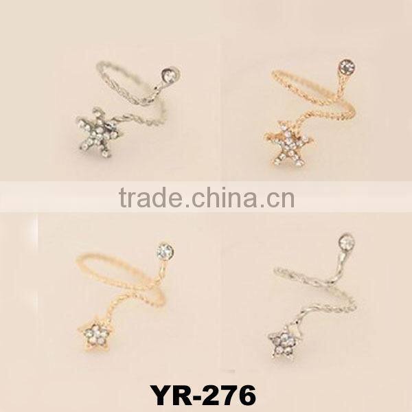 Popular Fashion Set Auger Starfish Ring For Ladies Available For Wholesale