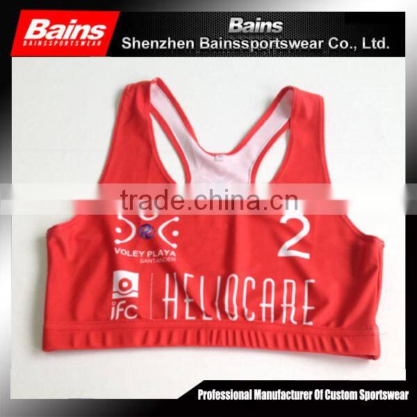 sublimation sports bra/cheerleading sports bra/custom sports bra