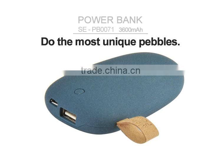 High Quality Creative 3600Mah Cobblestone Power Bank Universal Portable Backup Battery Charger