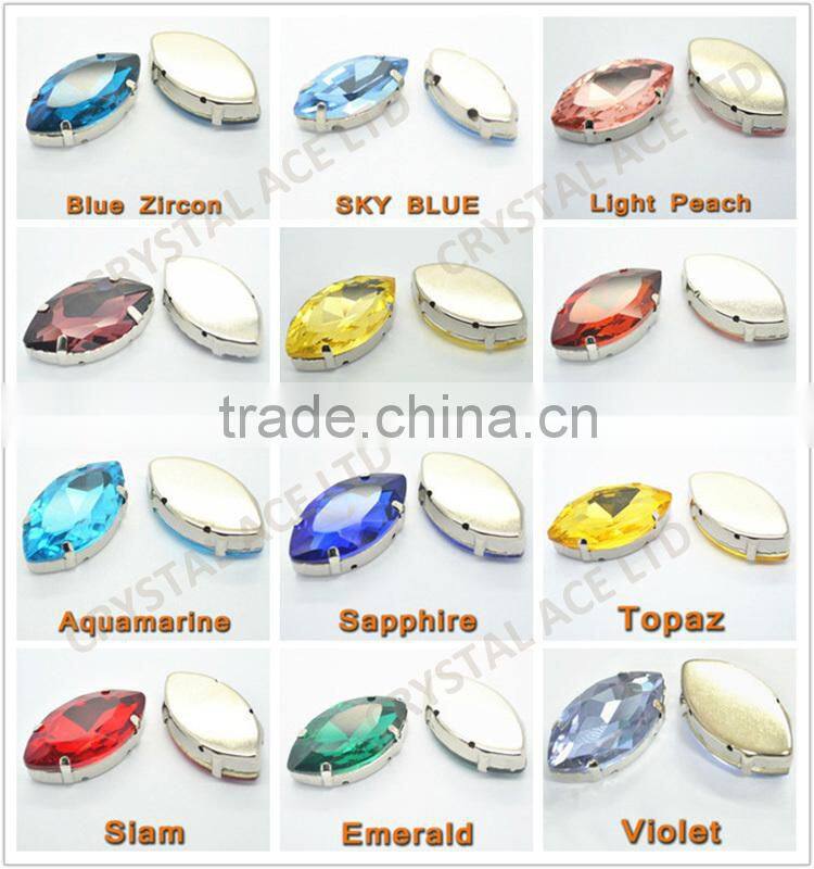 Top quality Crystal rhinestones with claw setting for garment accessories