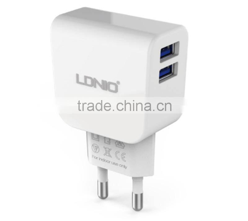 China wholesale Double USB 2.1A mobile travel charger 2-port