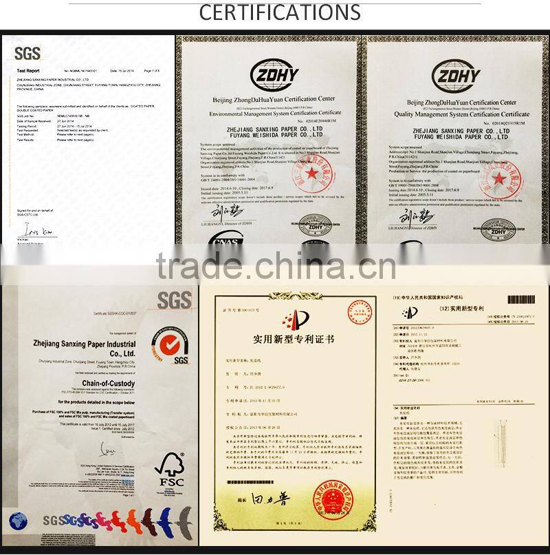 High Stiffness and Whiteness two side white Coated Ivory board