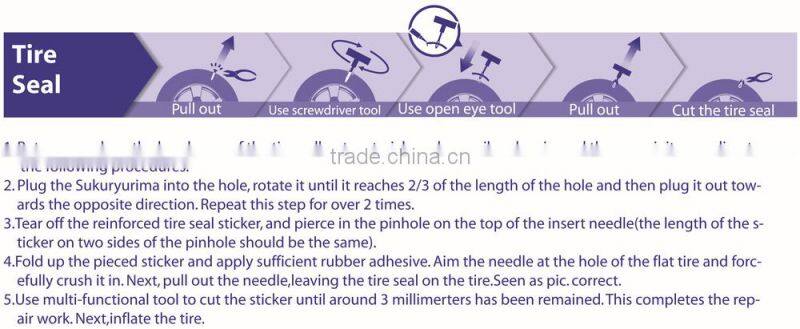 KRONYO tubeless tire for motorcycle puncture repair kit tire seal