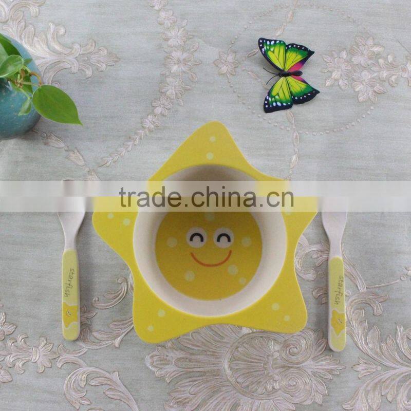 Bamboo fibre biodegradable kids bowl Multi-Color cartoon bowl