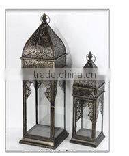 Antique Gold Metal Crown Candle Holder