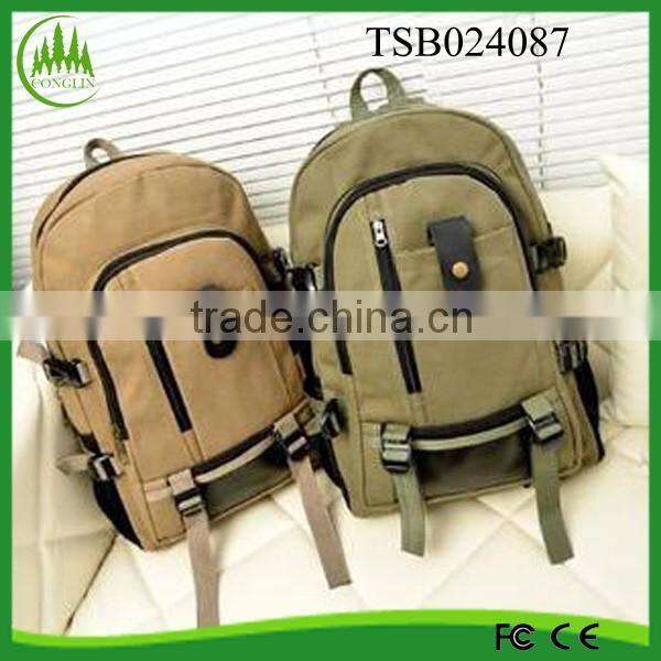 New Product 2016 China men's travel bag retro canvas casual backpack
