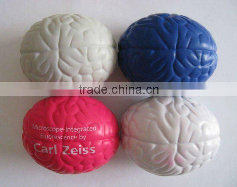 rainbow PU foam brain anti stress toy brain
