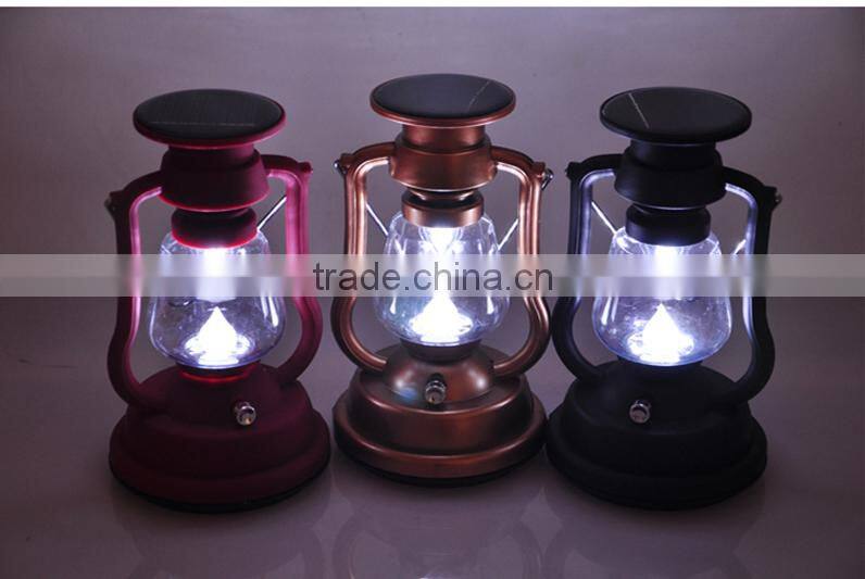 7 LED Solar Lantern with Dynamo, AC Charger