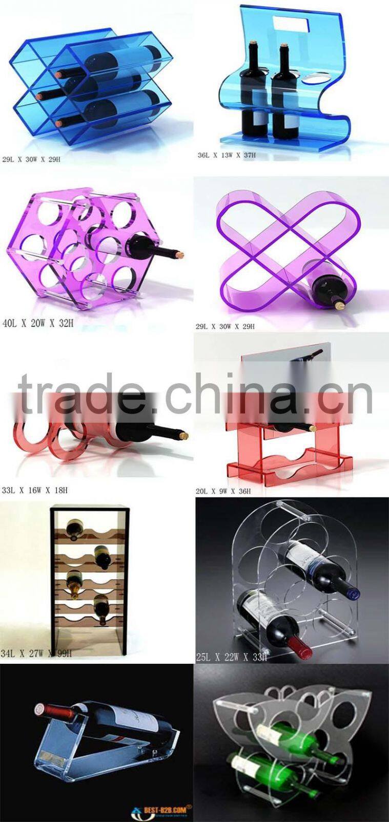 fashion design acrylic wine display stand ,wine display fixture