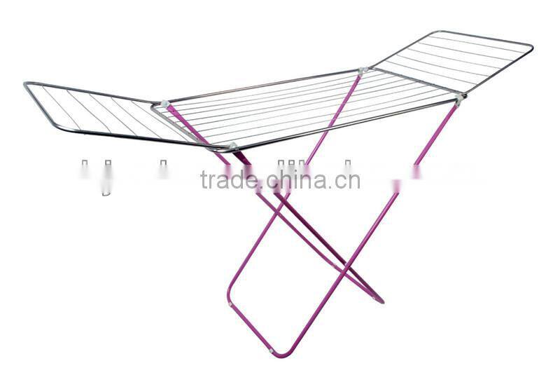 18M stainless steel and metal mixed folding clothes rack