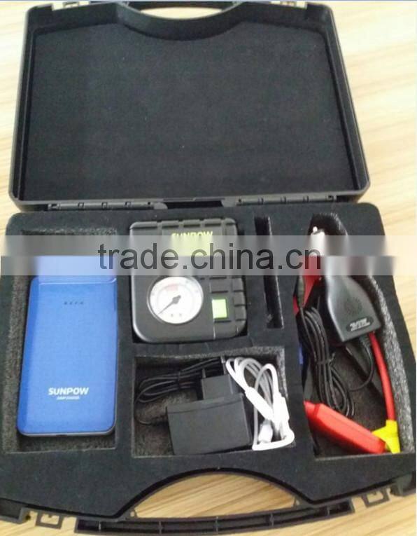 SUNPOW OEM portable jump starter with air compressor