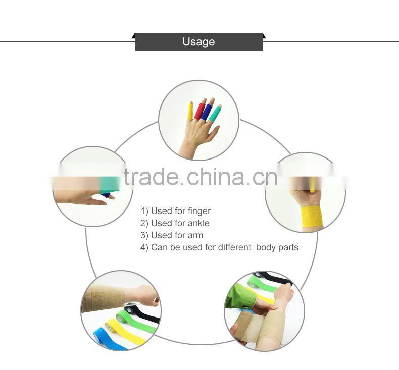 Non woven elastic self cohesive bandage/self adhesive bandage,OEM