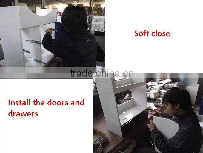 Hot sell White floor-mounted tall bathroom corner cabinet