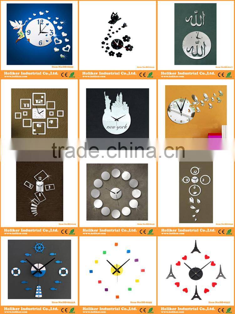 football design acrylic DIY clock for promotion