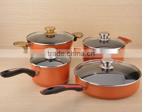 8PCS Portable Non-stick Non-toxic Coating Aluminum Cookware Set