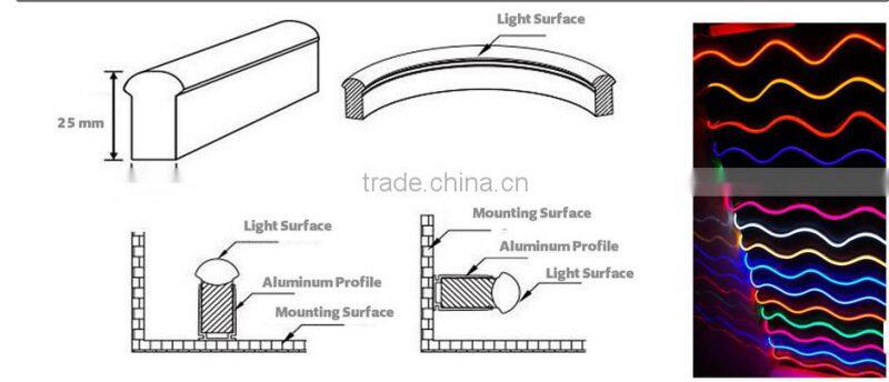 Holiday/Christmas Decoration neon sign/neon tube light/neon lighting for building