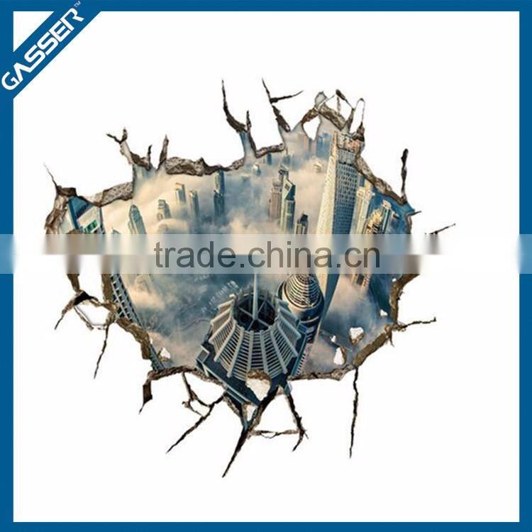 2016 new product decoration printing 3d floor stickers