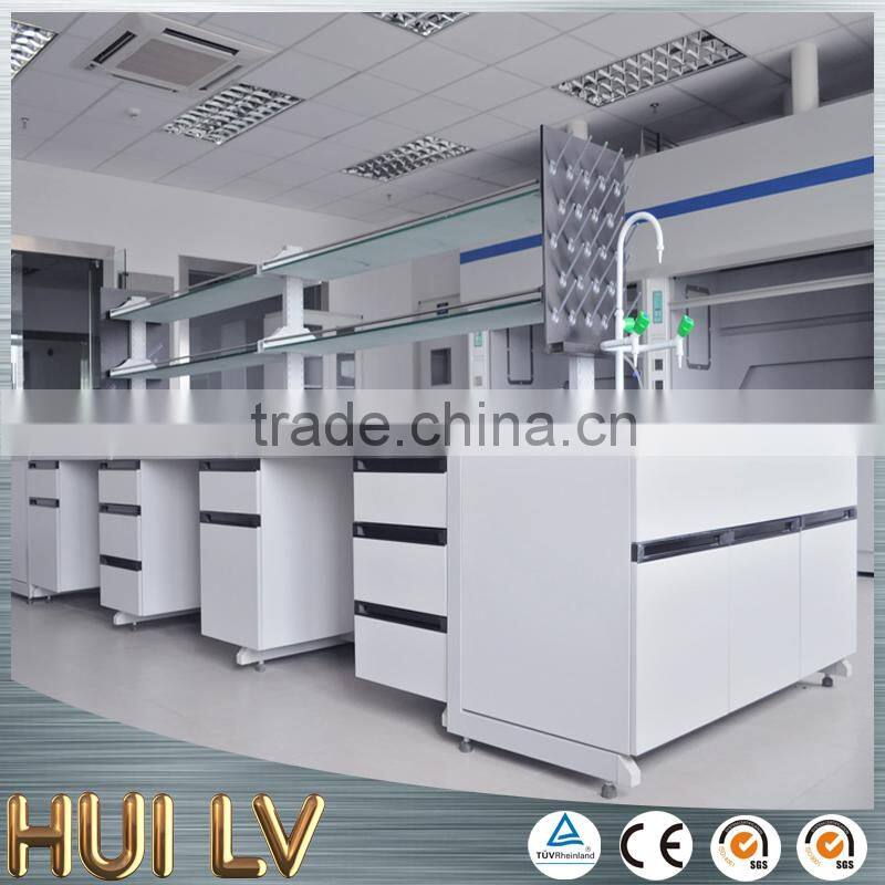 TOP Quality!!! C-frame steel and wool epoxy resin worktop laboratory island bench