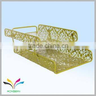 China manufacturer wholesale school stationery office desktop metal mesh stackable document tray