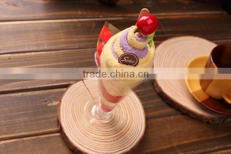 wholesale cheap sundae cake towel cake towel sundae shape gifts
