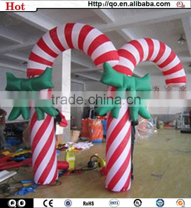 Newest unique design inflatable candy cane arch for christmas decoration