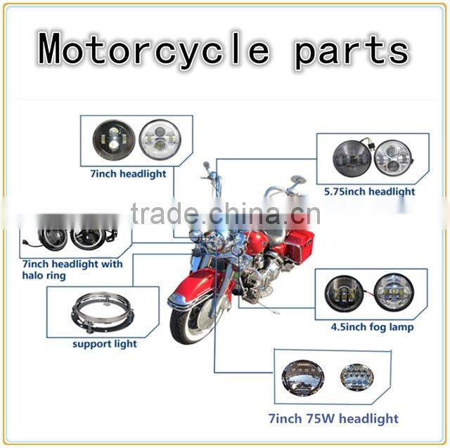 7inch Motorcycle LED Headlight Install For Harley Davidson Hi/Lo Beam Lamp Light