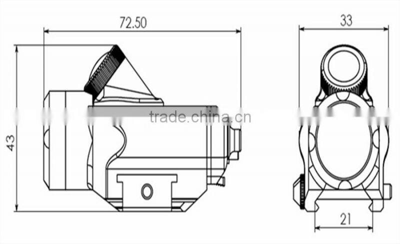 Laserwin XYH 45QD Mini Gun light for handguns and rifles