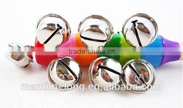 Baby Rainbow Toy Kid Pram Crib Handle Wooden Activity Bell Stick Shaker Rattle