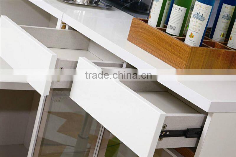 Modern functional high glossy white wooden dining table in dining room set furniture / dining table/dining chair