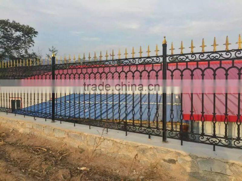 Top-selling ornamental wrought iron picket fencing for outdoor or home and garden factory in guangzhou