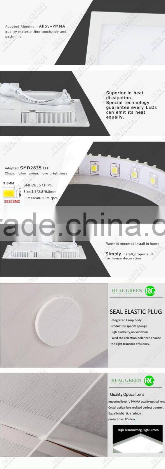 18w Flush Mounted LED Panel Light Round AC85V-265V LED Panel Light Round Shape Panel