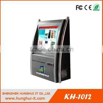 Wall mounting bank ATM machine with cash acceptor and receipt printer