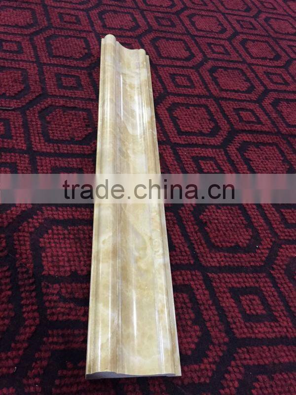 interior decoration bathroom tiles designs solid surface artificial Stone plastic line