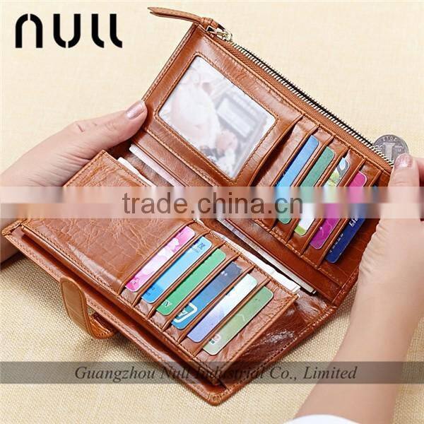 OEM handmade stylish vintage materal multi-card purse holder design your own leather purse
