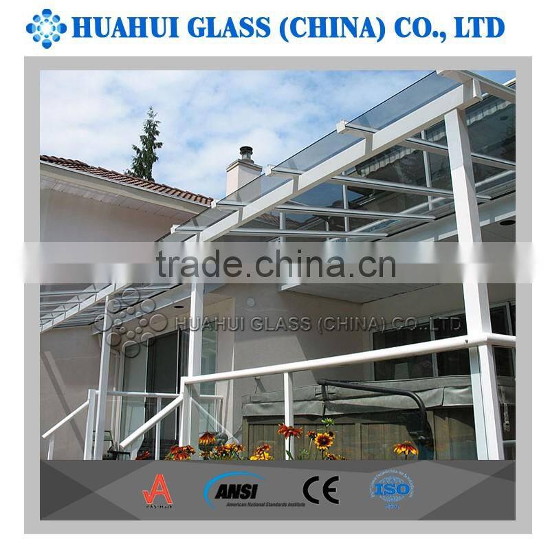 canopy glazing laminated safety clear glass with CE ISO9001 ANSI certificated