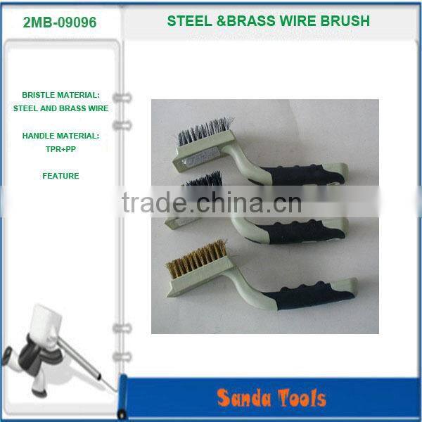 3 pcs Two-colour Flexible Rubbery Handle Brush