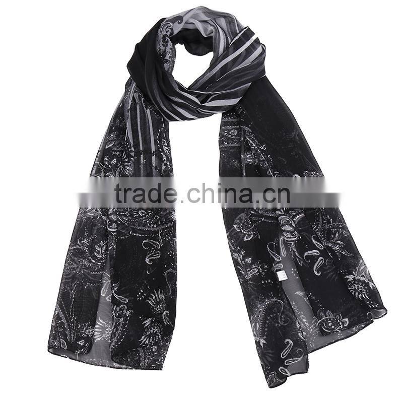 Paisley Print Hot Sale Whole Sale Chiffon Scarf In stock