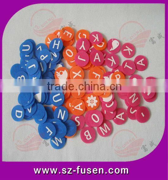 beautiful custom color hook and loop letters