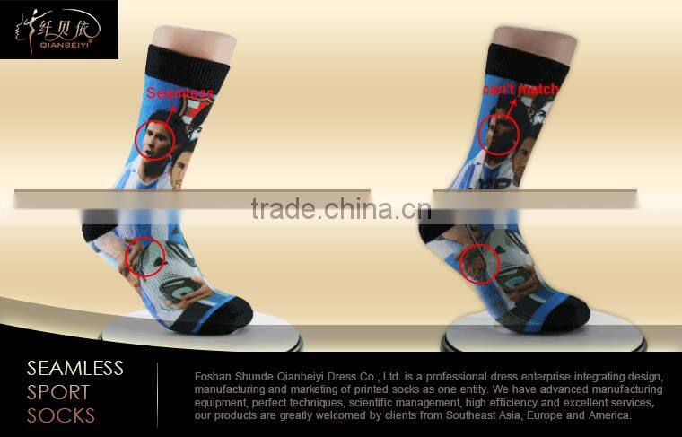 Plain designer socks custom lion printed mens socks ankle