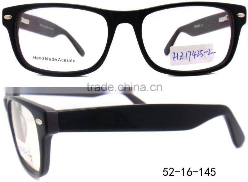 Top Design Acetate Eyeglasses Optical Frame With Wooden Temples Factory Outlet acetate optical frames