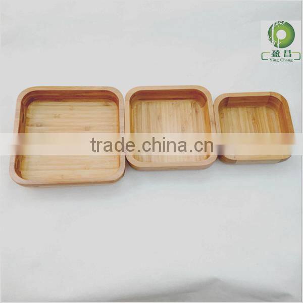 bamboo coaster car and storage bin tea tray