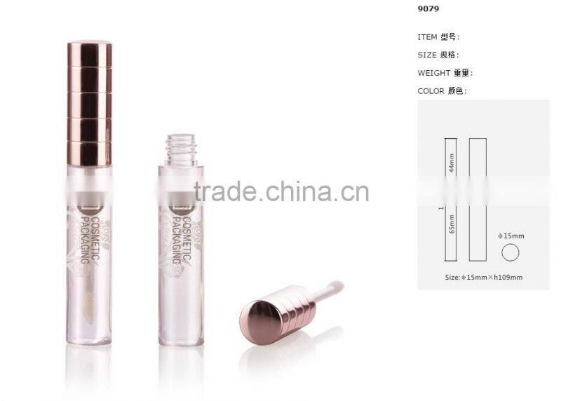Newest design empty round frosted double end lip gloss packaging
