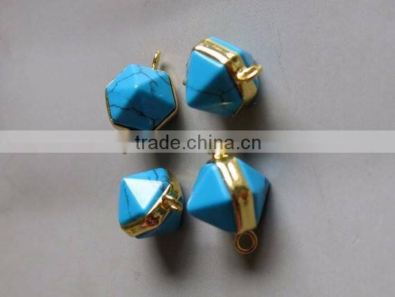 925 Silver Turquoise Gemstone Connector