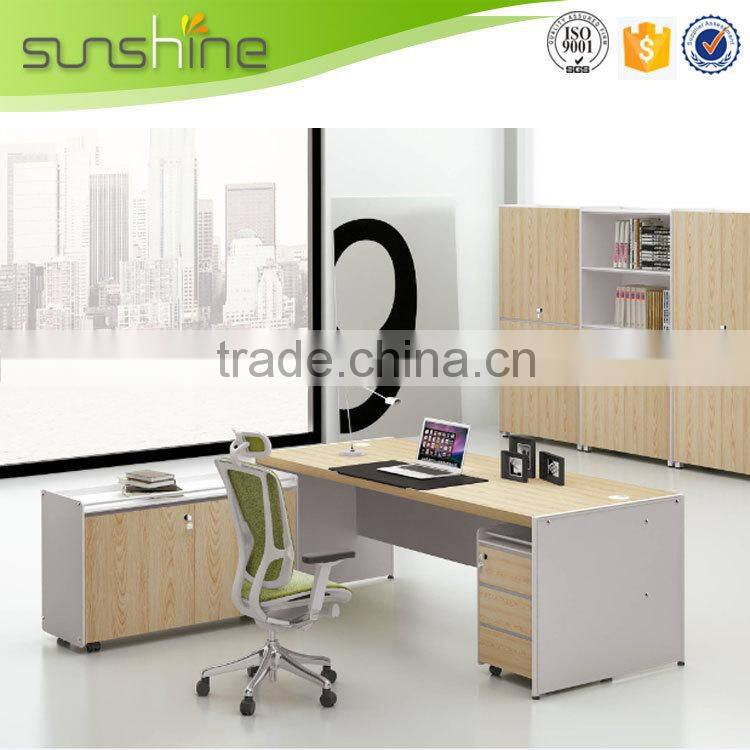 Professional manufacturer latest executive desk with leather top