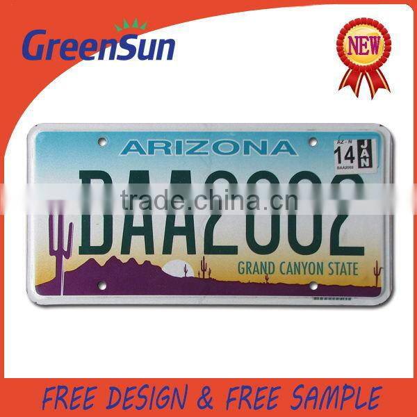 Cheap price custom economic skull license plate for motorcycles