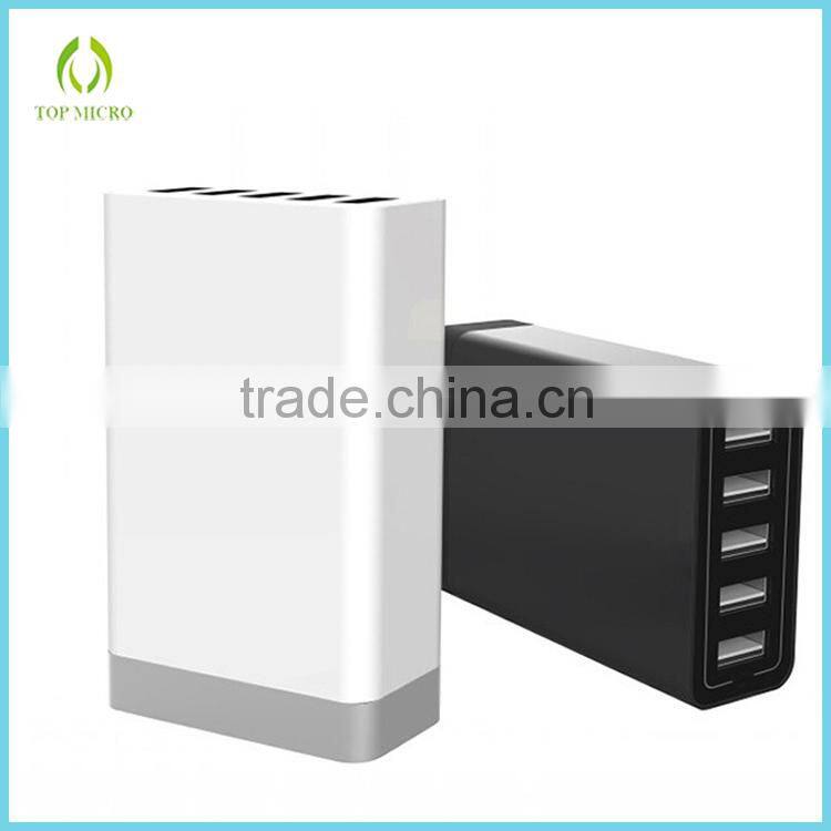 2016 Wholesales with 1.6M Power Cable 6A/8A Multiple 5-Port USB Travel Wall Charger