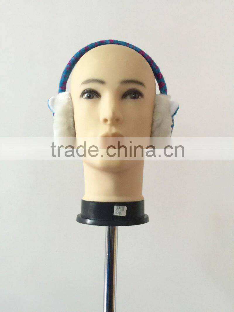 Fox / owl / Rabbit / Leopard Cartoon children knitted plush winter Warm children Telescopic earmuffs 2016 children accessories