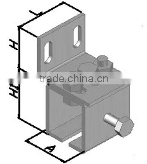 high quality hanger roller bracket with white galvanized